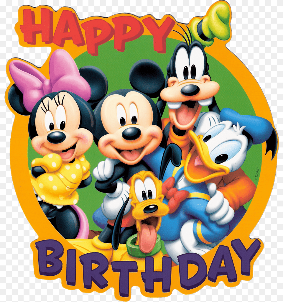 Happy Birthday Mickey Mouse Happy Birthday With Cartoon, Baby, Person, Toy, Game Free Png Download