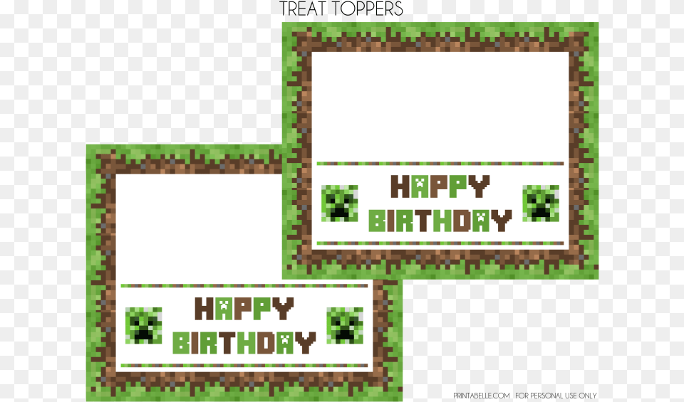 Happy Birthday Minecraft Topper, Qr Code Free Png Download
