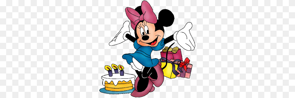 Happy Birthday Minnie Mouse Clip Art Joy Studio Design Clipart, Dessert, Birthday Cake, Cake, Food Png Image