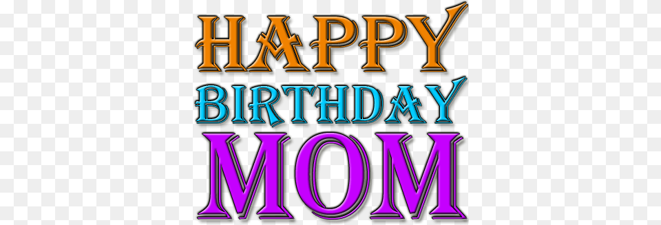 Happy Birthday Mom, Purple, Light, Scoreboard, Text Free Png Download