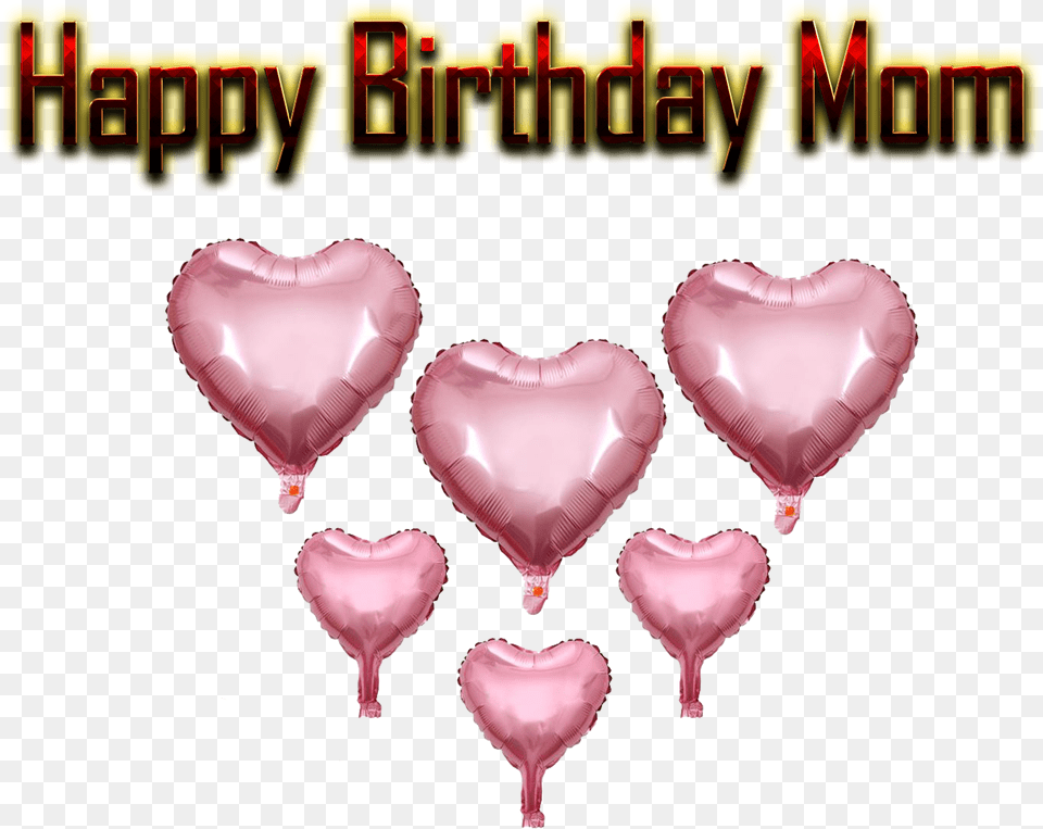 Happy Birthday Mom Background, Balloon, Heart Free Transparent Png