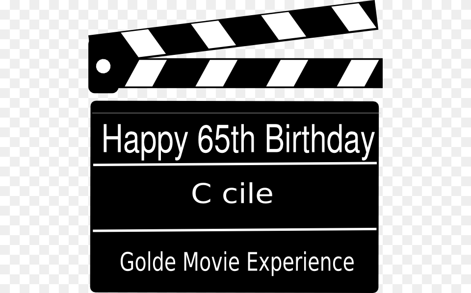 Happy Birthday Movie Clker, Fence, Clapperboard, Text Free Transparent Png