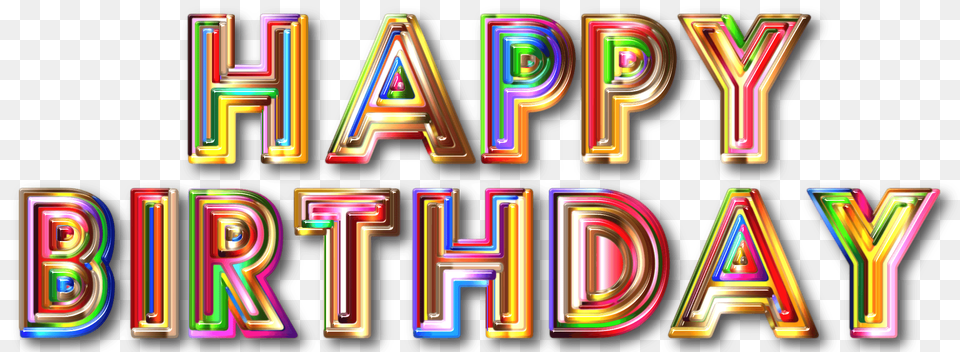 Happy Birthday Neon Sign, Light, Scoreboard, Text Free Png