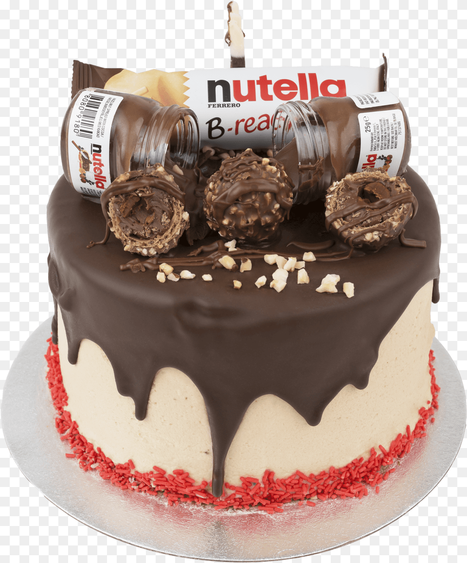 Happy Birthday Nutella Cake, Birthday Cake, Cream, Dessert, Food Free Png