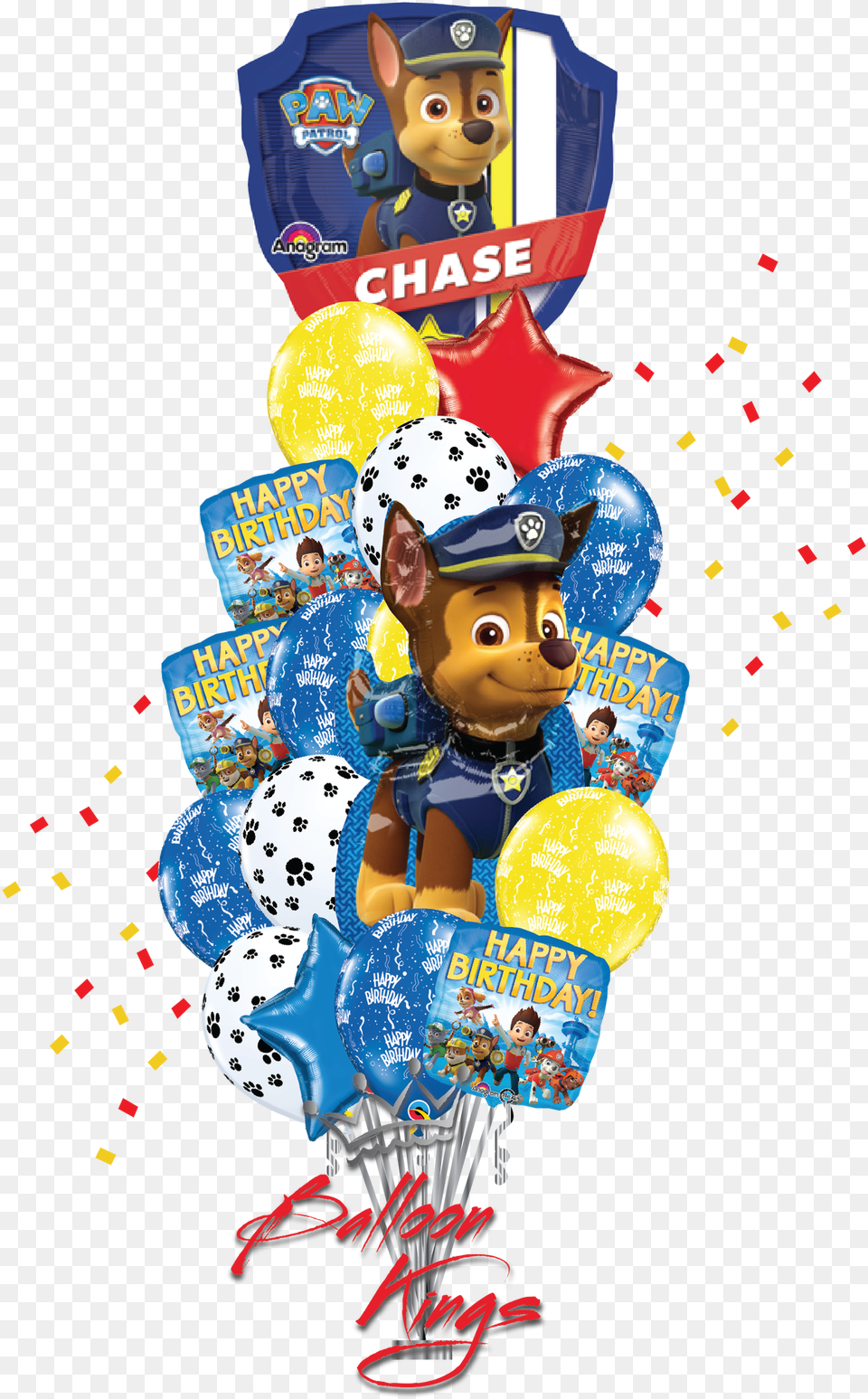 Happy Birthday Paw Patrols Bouquet, Balloon, Baby, Person, Face Png