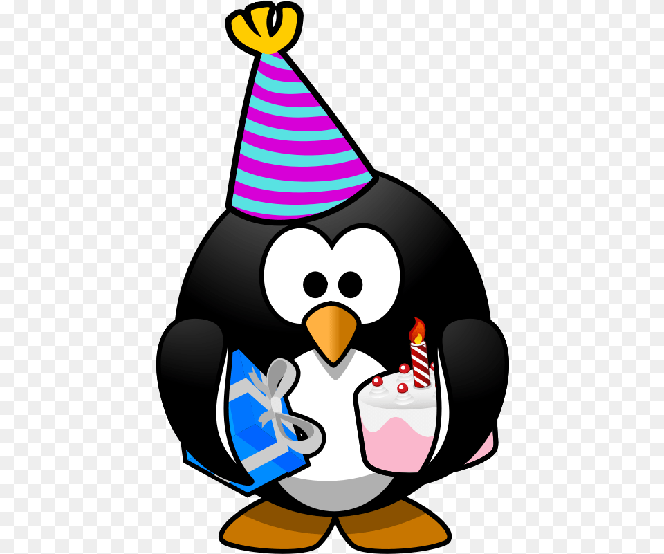Happy Birthday Penguin Clip Art, Hat, Clothing, Birthday Cake, Food Png