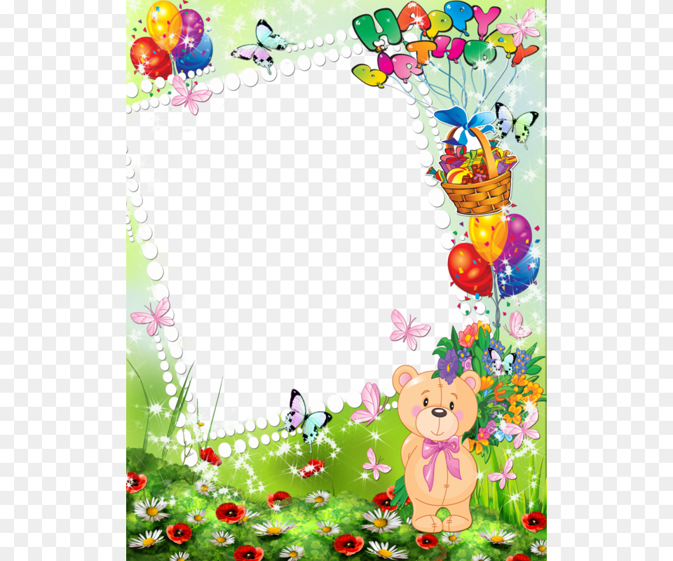 Happy Birthday Photo Frames For Kids, Greeting Card, Envelope, Mail, Art Free Png
