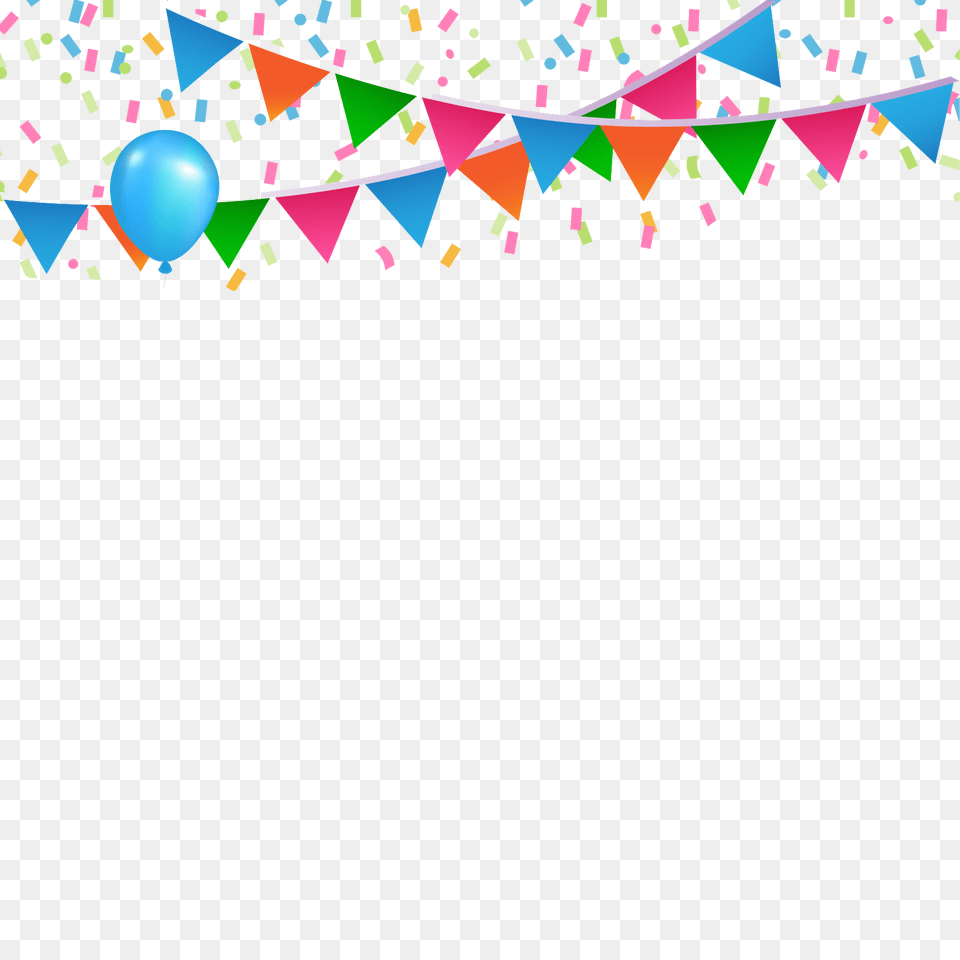 Happy Birthday Picture, Paper, Balloon, Confetti Png Image