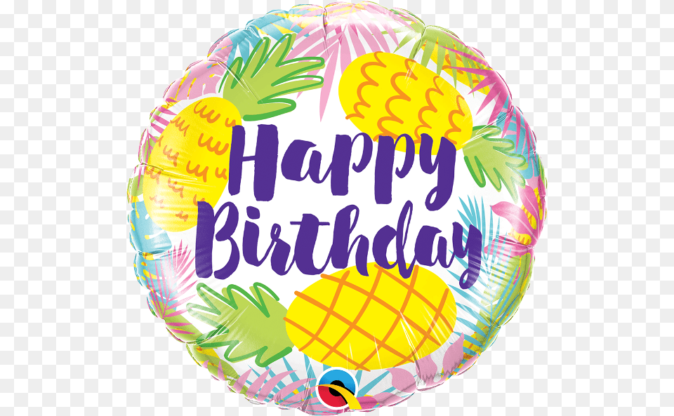 Happy Birthday Pineapple Foil, Birthday Cake, Cake, Cream, Dessert Free Png Download