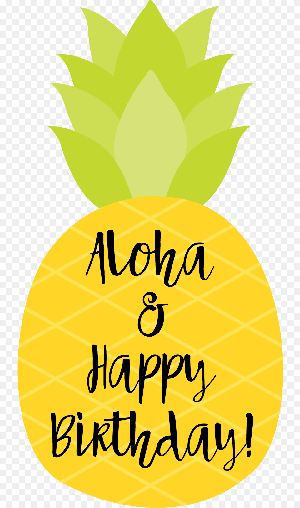 Happy Birthday Pineapple Theme, Food, Fruit, Plant, Produce Png
