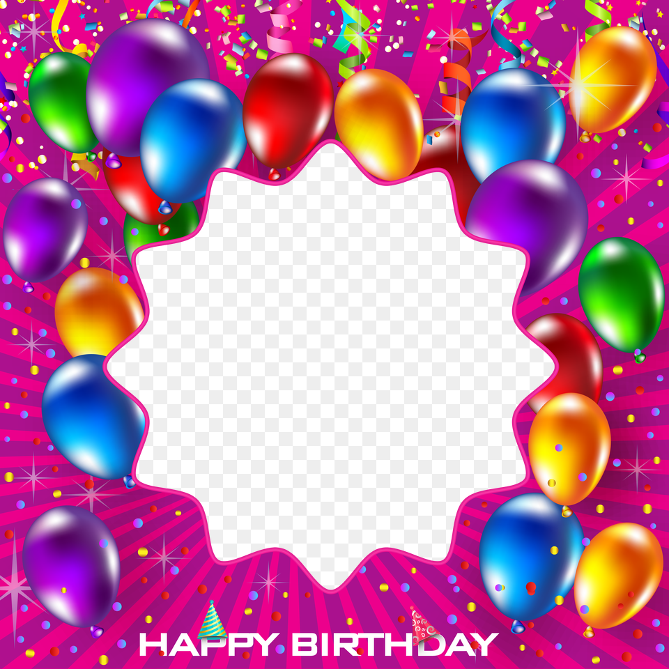 Happy Birthday Pink Frame Circle Free Transparent Png