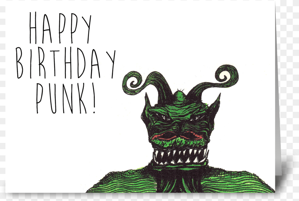 Happy Birthday Punk Greeting Card Greeting Card, Adult, Male, Man, Person Free Png