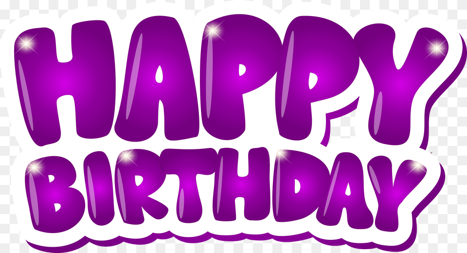 Happy Birthday Purple Clipart Transparent Free Png Download