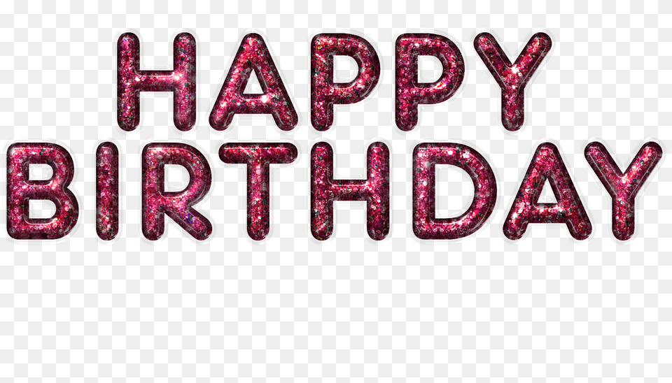 Happy Birthday Purple Letters, Text Free Png Download