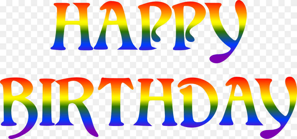 Happy Birthday Rainbow Typography Clip Arts Happy Birthday In Rainbow Colors, Text Free Png Download