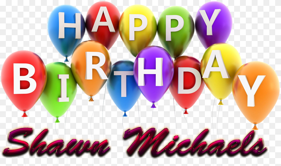 Happy Birthday Shawn Michaels, Balloon, People, Person Free Png Download