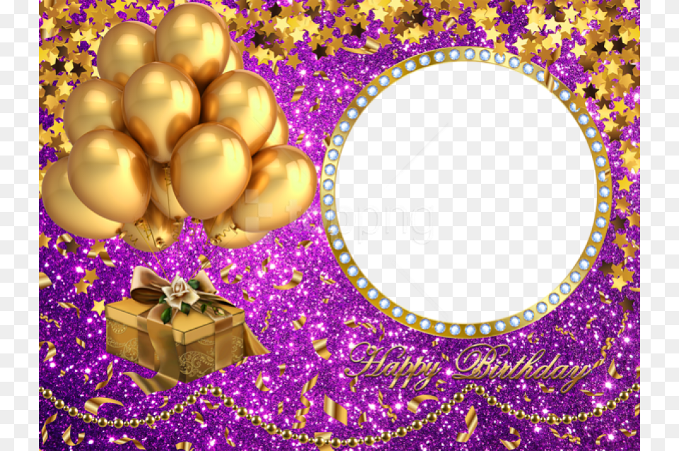 Happy Birthday Shining Frame Background It39s My Birthday Libra, Purple Free Png Download