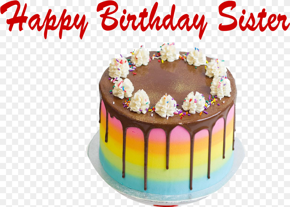 Happy Birthday Sister Photo Happy Birthday Di Images Hd, Birthday Cake, Cake, Cream, Dessert Free Transparent Png