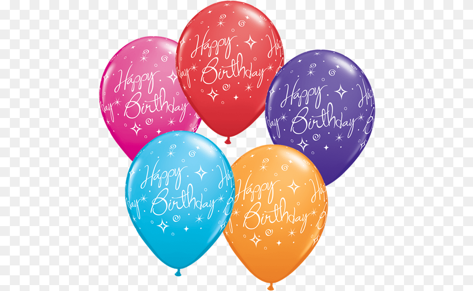 Happy Birthday Sparkles Amp Swirls Unique Happy Birthday Latex Balloon Png Image