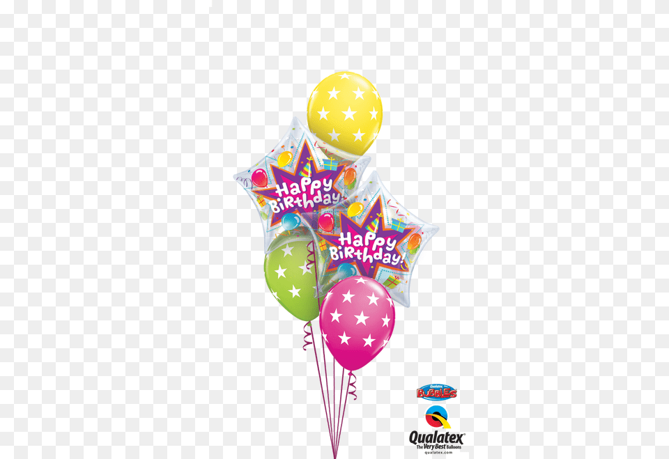 Happy Birthday Star Bubble Bouquet 22quot Birthday Party Blast Plastic Bubble Balloons, Balloon Png