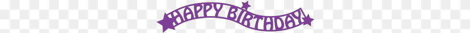 Happy Birthday Starry Banner Happy Birthday Sign, Purple Png