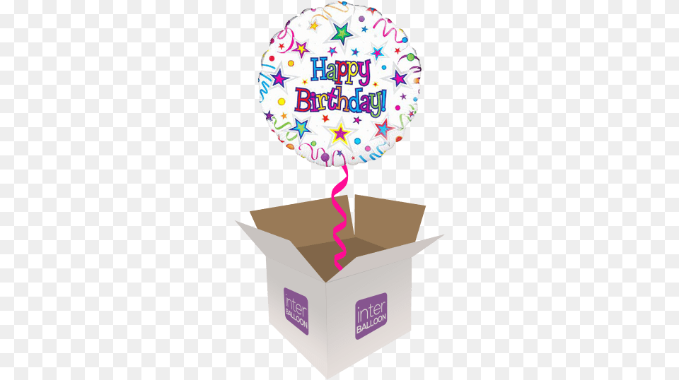 Happy Birthday Stars And Streamers Feliz Day 2020 Emoji, Birthday Cake, Food, Dessert, Cream Png Image