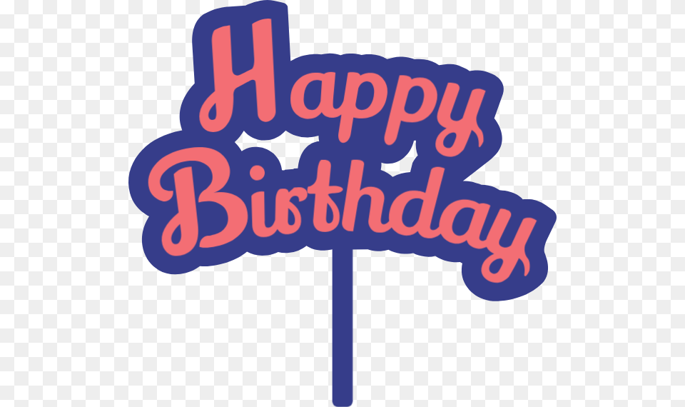 Happy Birthday Sticker Design, Text Png Image