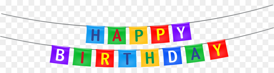 Happy Birthday Streamer Clipart, Text, Number, Symbol Png