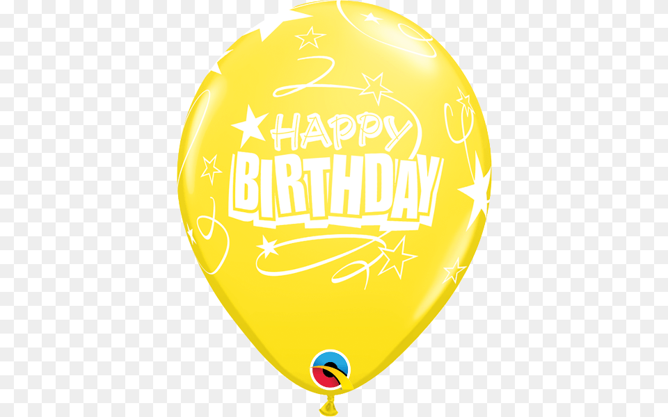 Happy Birthday Streamers U0026 Stars Yellow 11 Balloons Birthday Boy Yellow, Balloon Free Png Download