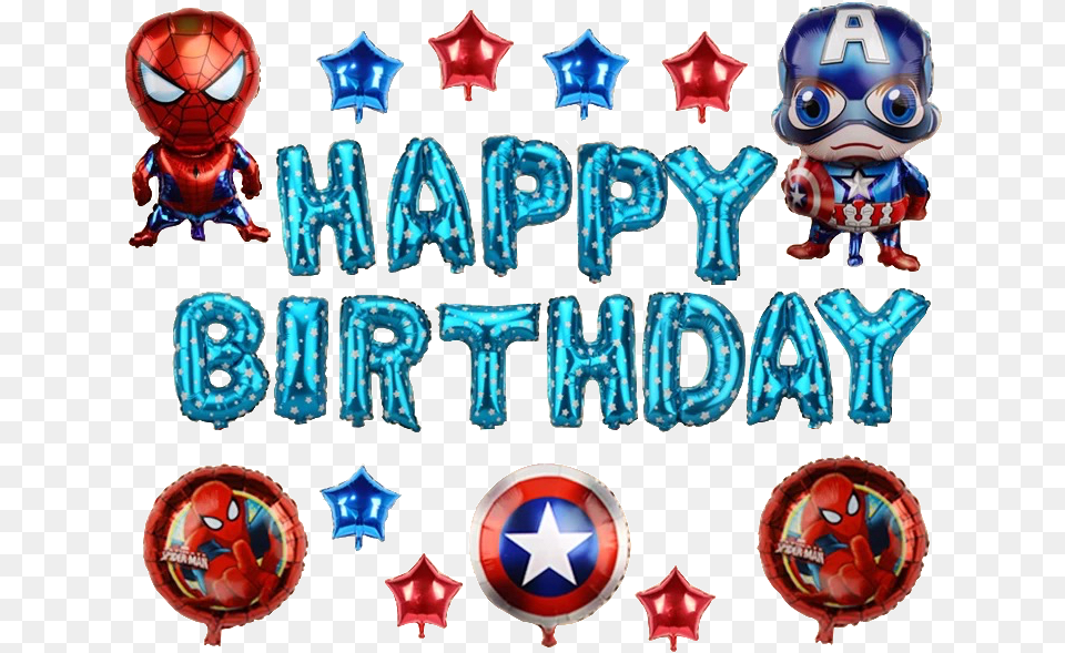 Happy Birthday Super Hero, Toy, Baby, Person, Balloon Free Transparent Png