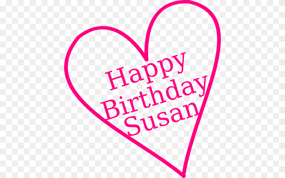 Happy Birthday Susan Clip Art, Heart, Text, Dynamite, Weapon Png Image