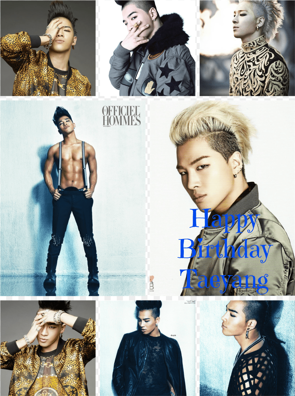 Happy Birthday Taeyang Bad Boy Still Alive, Jacket, Collage, Coat, Clothing Free Png Download