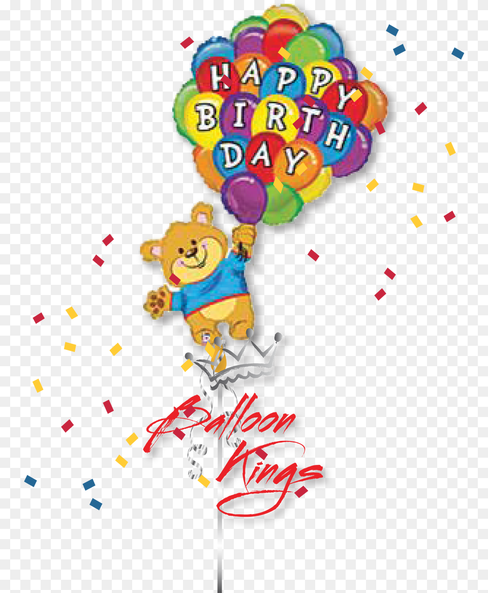 Happy Birthday Teddy Bear D Happy Birthday Balloons Cartoon, Balloon Png