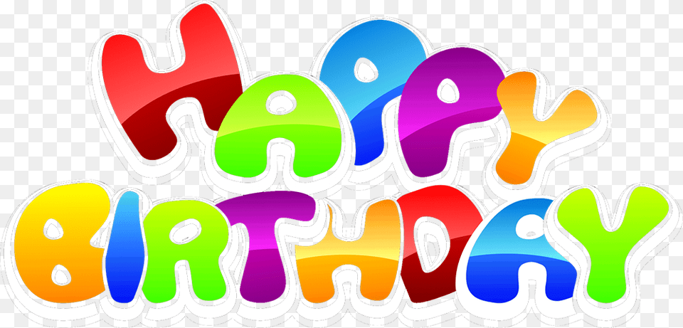 Happy Birthday Text Art Design In Vector Format, Graphics, Food, Sweets Png