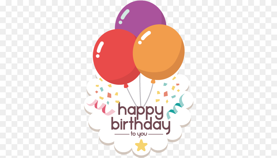 Happy Birthday Text Art Design In Vector Psd Format Happy Birthday Poster, Balloon, People, Person, Chandelier Free Png