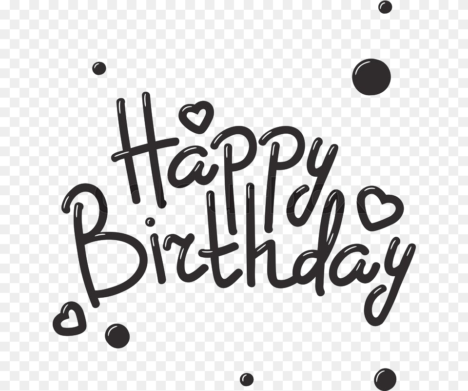 Happy Birthday Text Black And White Happy Birthday, Handwriting, Dynamite, Weapon Png