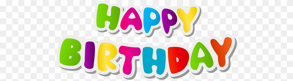 Happy Birthday Text Clip Art, Sticker, Food, Sweets Png