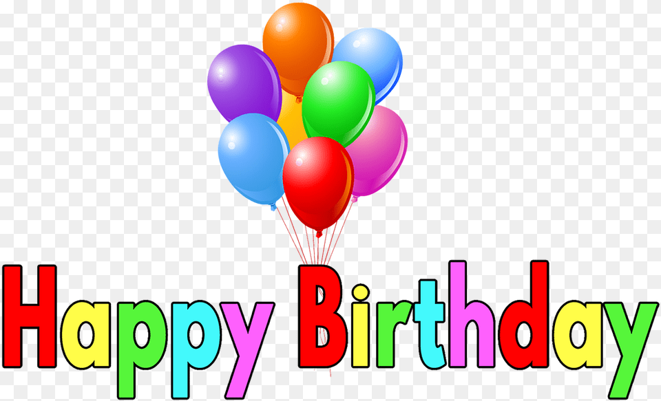 Happy Birthday Text Colorful Image Happy Birthday, Balloon Free Png