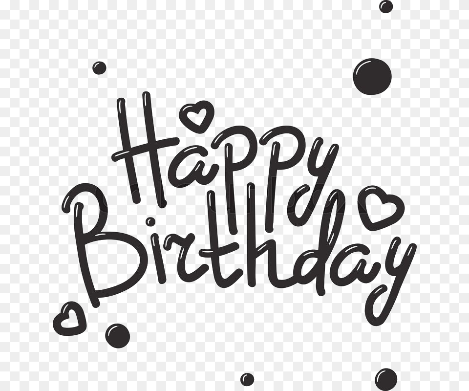 Happy Birthday Text Happy B Day Text, Handwriting, Calligraphy Png