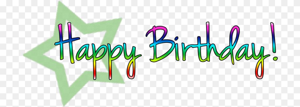 Happy Birthday Text Text Of Happy Birthday, Symbol, Star Symbol Png Image