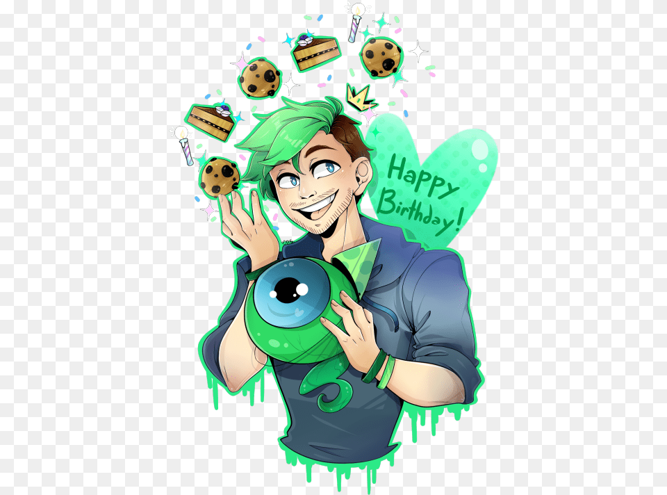 Happy Birthday Therealjacksepticeye Hope Your Day Jacksepticeye Saying Happy Birthday, Book, Comics, Publication, Graphics Free Png