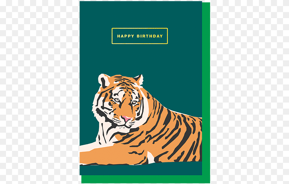 Happy Birthday Tiger Card, Animal, Mammal, Wildlife Free Transparent Png