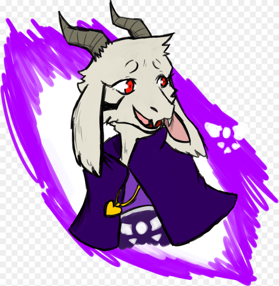 Happy Birthday To Prince Asriel From The Caretaker Flowey, Book, Comics, Publication, Purple Free Png Download