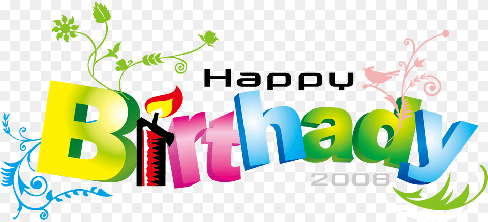 Happy Birthday To You Font Birthday Text, Graphics, Art, Pattern, Green Free Transparent Png