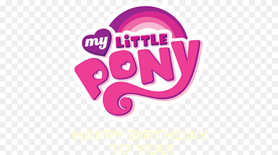 Happy Birthday To You My Little Pony Friendship, Sticker, Advertisement, Purple, Art Free Png Download