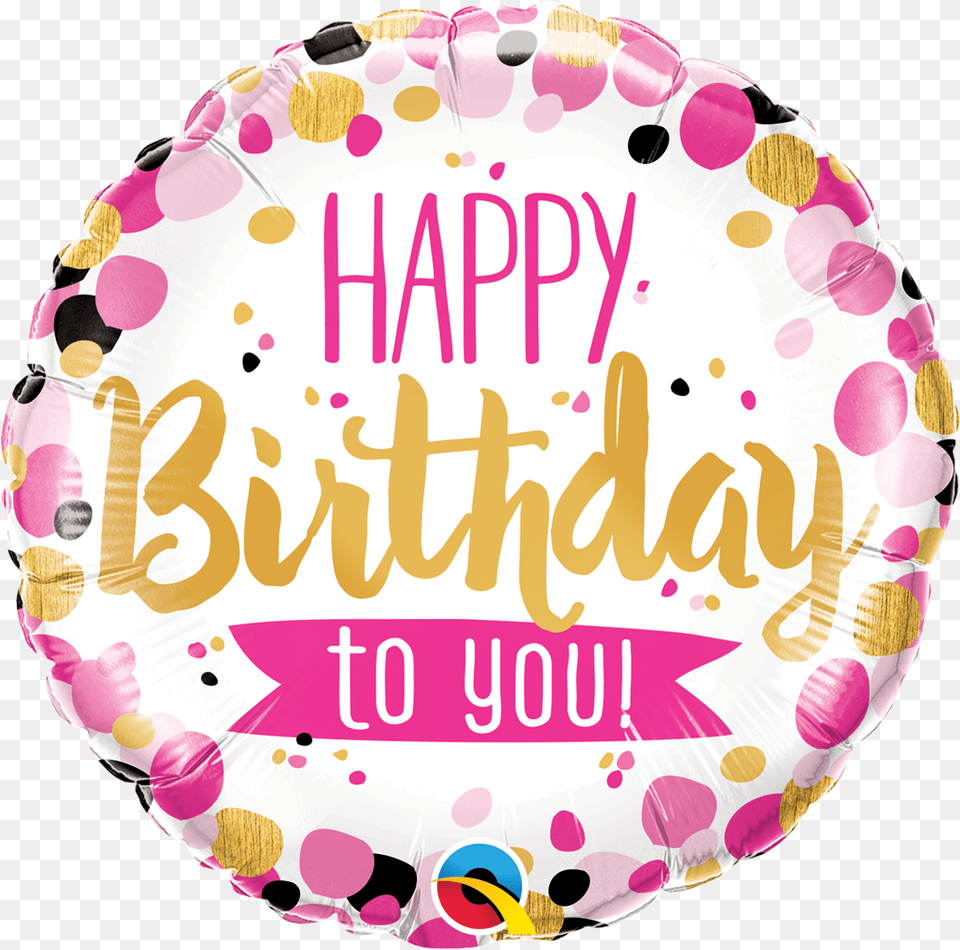 Happy Birthday To You Round Microfoil Balloon Happy Birthday To You, Birthday Cake, Cake, Cream, Dessert Free Png