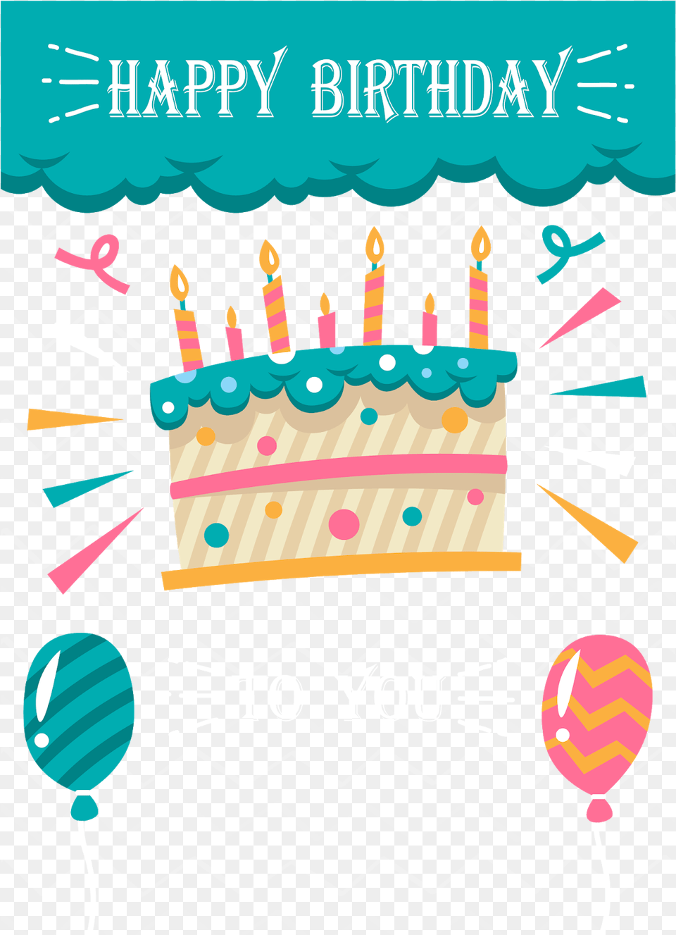 Happy Birthday Transparent, Birthday Cake, Cake, Cream, Dessert Png