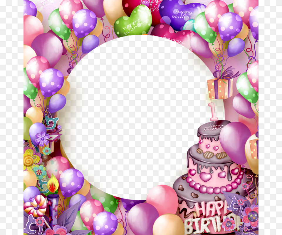 Happy Birthday Transparent Frame With Cake Happy Birthday Madhuri Dixit, People, Person, Fun, Party Png Image