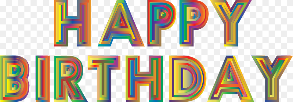 Happy Birthday Typography, Light, Art, Graphics, Lighting Free Transparent Png
