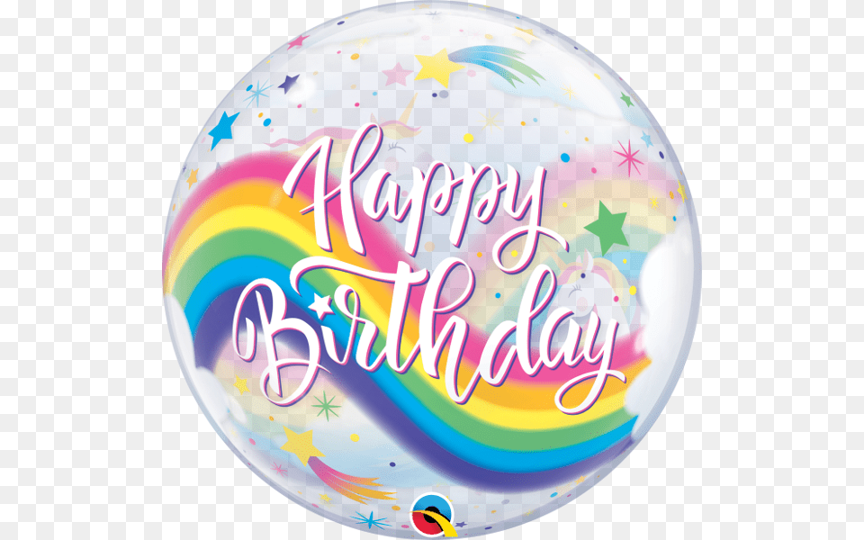Happy Birthday Unicorns 2 Sided Single Helium Filled Balloon, Sphere, Birthday Cake, Cake, Cream Free Png Download